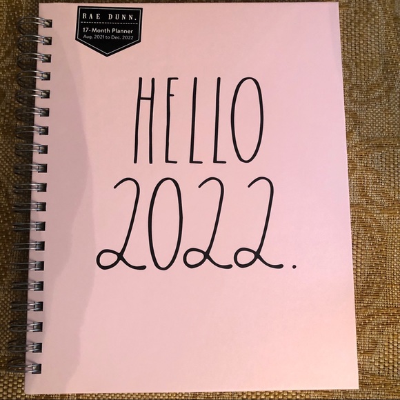 Rae Dunn Other - 🔥SALE🔥Rae Dunn HELLO 2022 17 Month Planner-Pink